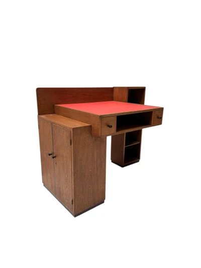Art Deco Modernist Desk by P.E.L. Izeren for De Genneper Molen, 1920s 1
